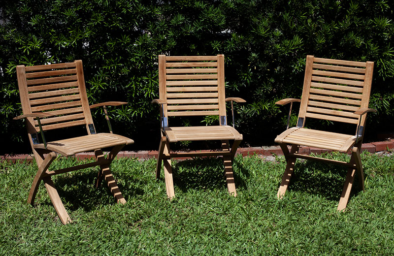 Teak Folding Marstrand Chair w Slats - Image 6