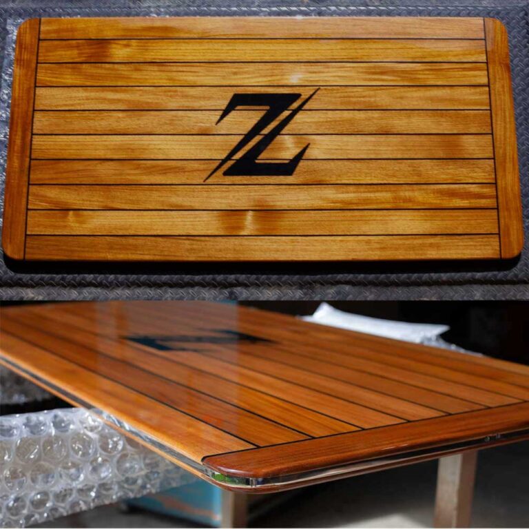 custom teak table
