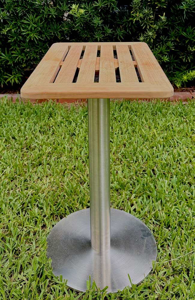 teak slat table